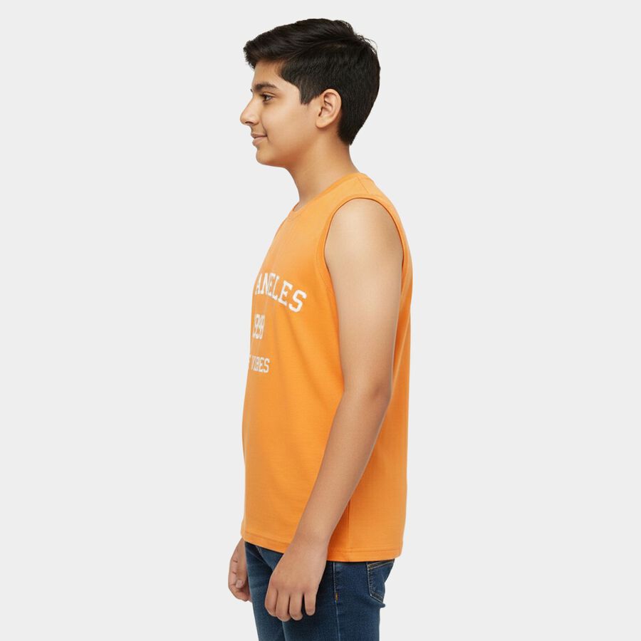 Boys' T-Shirt, Orange, large