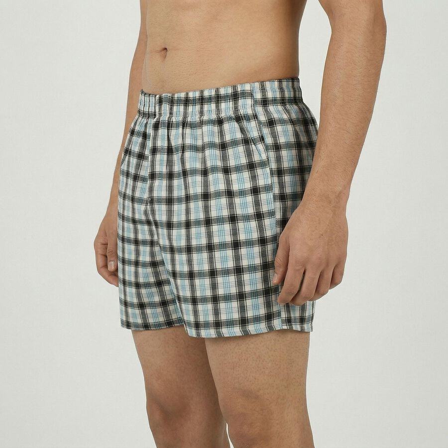 Men's White Regular Fit Solid Boxers, सफ़ेद, large
