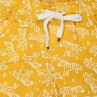 Boys' Yellow Regular Fit Printed Elastic Waist Bermuda Shorts, पीला, small
