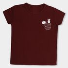 Girls' T-Shirt , वाइन, small image number null