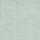 Infants' Light Mint Green Crew Neck Cable Knit Pullover, Light Green, small image number null