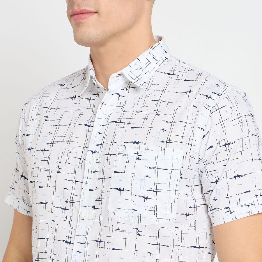 Men's Cotton Casual Shirt, सफ़ेद, large image number null