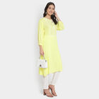 3/4Th Sleeves Straight Kurta, Yellow, small image number null