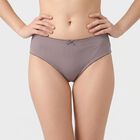Women's Purple Regular Fit Ribbed Brief Panty, Purple, small