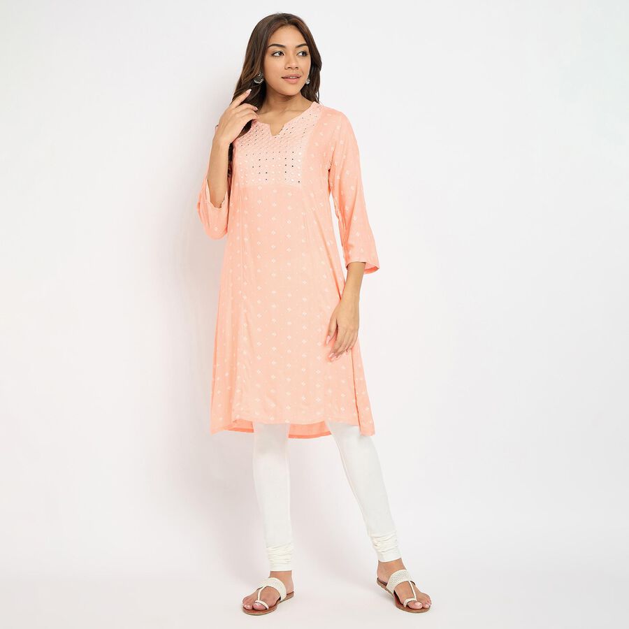 Ladies' Kurta, Peach, large image number null