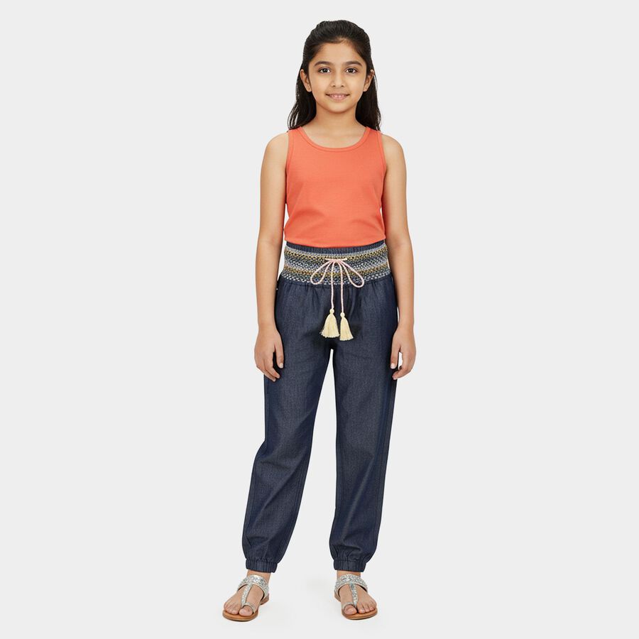 Girls' Jeans, Mid Blue, large