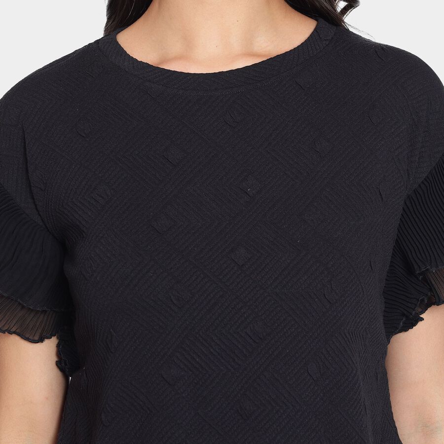 Ladies'  Crop  Top, Black, large image number null