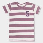 Boys' 100% Cotton Half Sleeves T-Shirt , लाइलेक, small image number null
