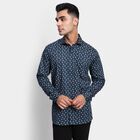 Men's 100% Cotton Formal Shirt, Navy Blue, small image number null