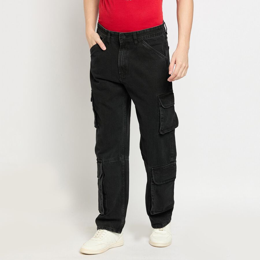 Men's 100% Cotton Jeans , Black, large image number null