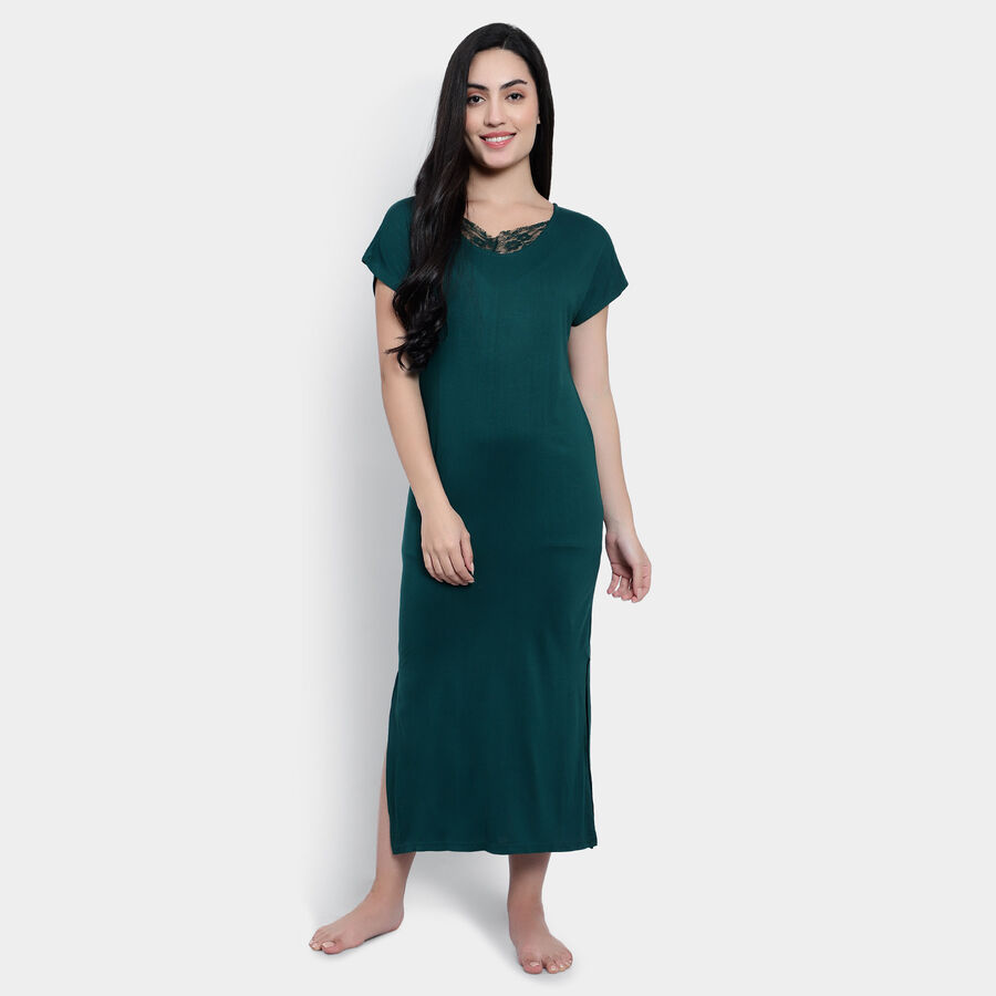 All Over Print Nighty, Dark Green, large image number null