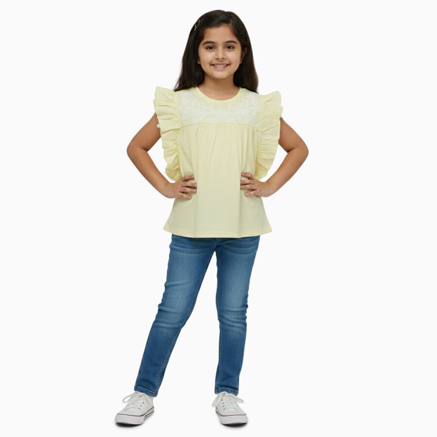 Girls' T-Shirt, Yellow, large image number null