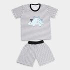 Boys' 100% Cotton Suit Night, सफ़ेद, small image number null