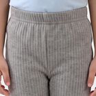 Girls Grey Long Johns Thermal, मिश्रित हल्का ग्रे, small