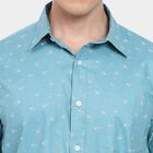 Men's 100% Cotton Casual Shirt, Light Blue, small image number null