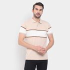 Men's Collared Half Sleeves T-Shirt , Beige, small image number null