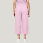 Women's Lilac Regular Fit Solid Capri, Lilac, small