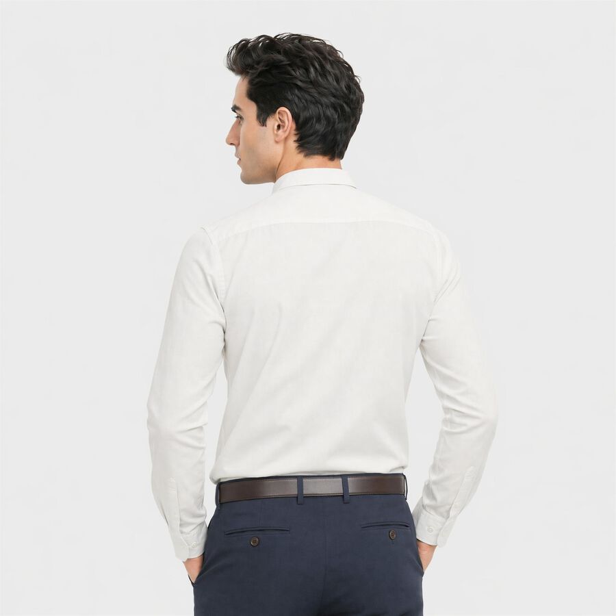 Men's White Formal Shirt, White, large