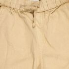 Boys Light Beige Elastic Waist Jogger Trousers, Khaki, small image number null