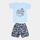 Boys Round Neck Baba Suit, हल्का नीला, small image number null