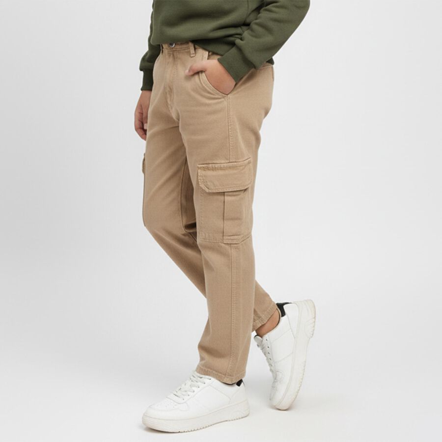 Boys' 100% Cotton Jeans, गहरा पीला, large image number null