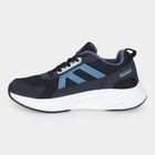 Men's Navy Blue Lace-Up Sneakers, नेवी ब्लू, small