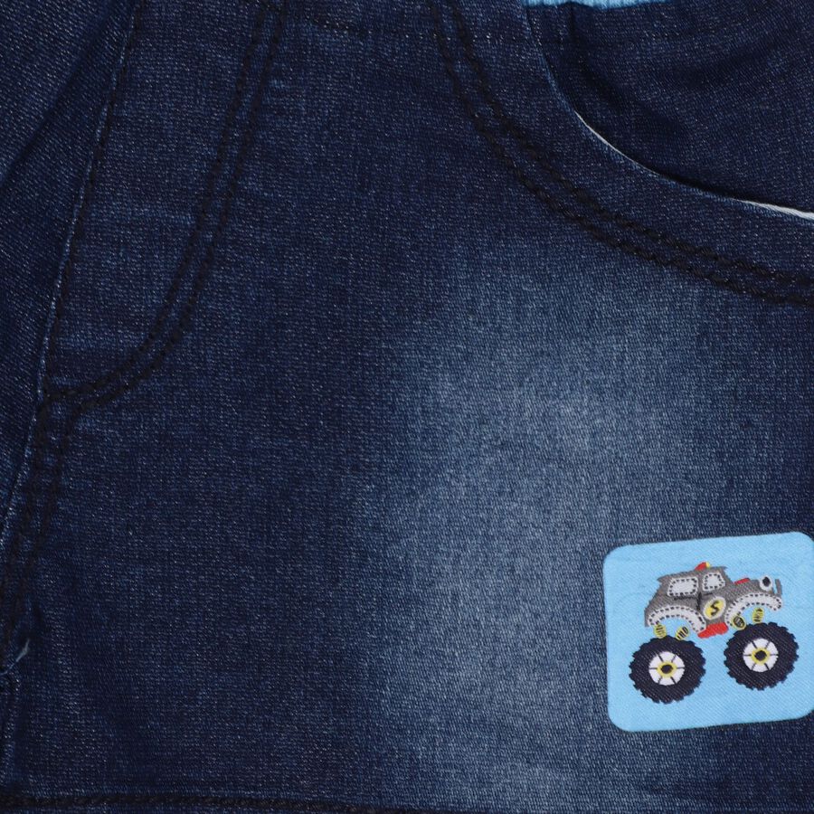 Infant Boys' 100% Cotton Baba Suit, Mid Blue, large image number null