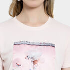Embellished Round Neck T-Shirt, Pink, small image number null