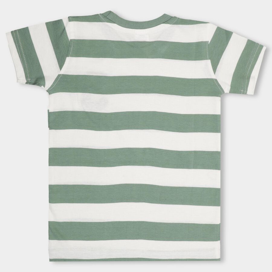 Boys' 100% Cotton Half Sleeves T-Shirt, Light Green, large image number null