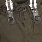 Infants' Dark Olive Green Jogger Fit Ribbed Waist Trousers, Olive, small