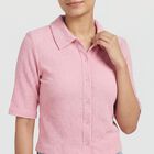 Women's Pink Classic Collar Classic Shirt, Pink, small