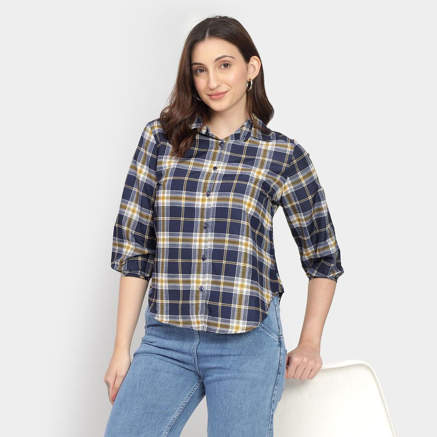 Ladies' Shirt, नेवी ब्लू, large image number null