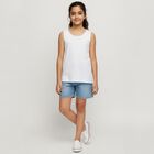 Girls' 100% Cotton Vest, सफ़ेद, small image number null