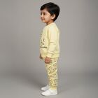Infants Light Yellow Printed Baba Suit, Yellow, small image number null
