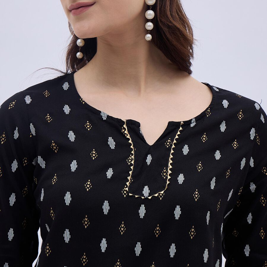 Ladies' Kurti, Black, large image number null