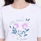 Ladies' 100% Cotton Round Neck T-Shirt , White, small image number null