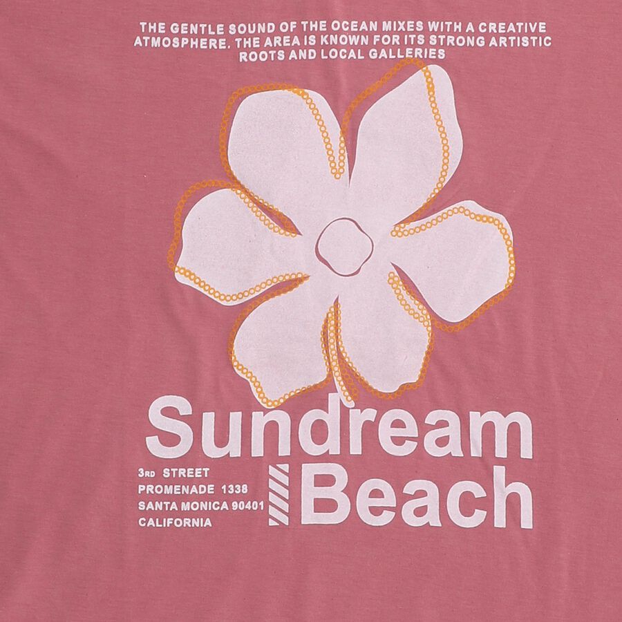 Boys' Half Sleeves T-Shirt, Pink, large image number null