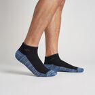 Men's Ankle Length Colorblock Pack of 3 Socks ( Black, White, Navy ), Navy Blue, small