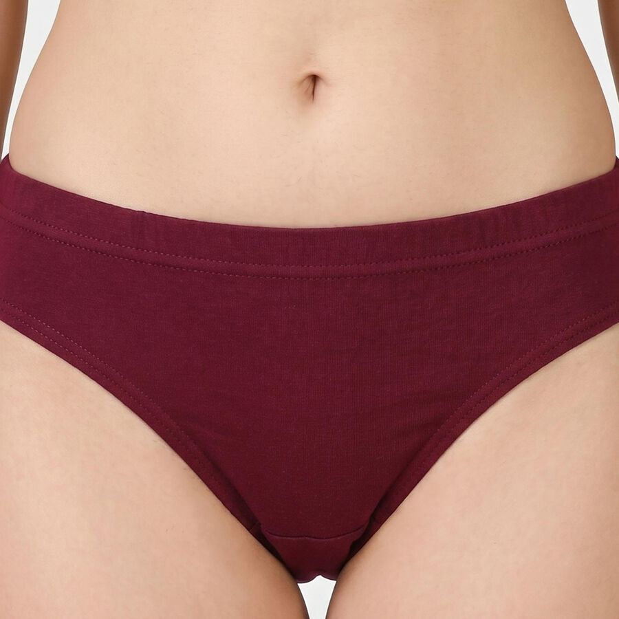 Women's Purple Regular Fit Solid Panty, बैंगनी, large