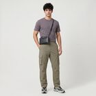 Men's Light Grey Relaxed Fit Cargo Trousers, Light Grey, small