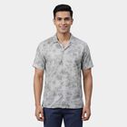 Men's Light Grey Cotton Classic Collar Casual Shirt, हल्का ग्रे, small