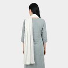Women's White Solid Dupatta, White, small