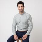 Men's Sage Green Button-Down Collar Formal Shirt, हल्का हरा, small