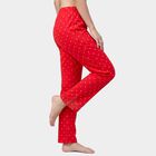 Women's Red Regular Fit Solid Cotton Pyjama, Red, small