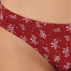 Women's Rust Red Bikini Cotton Panty, रस्ट, small