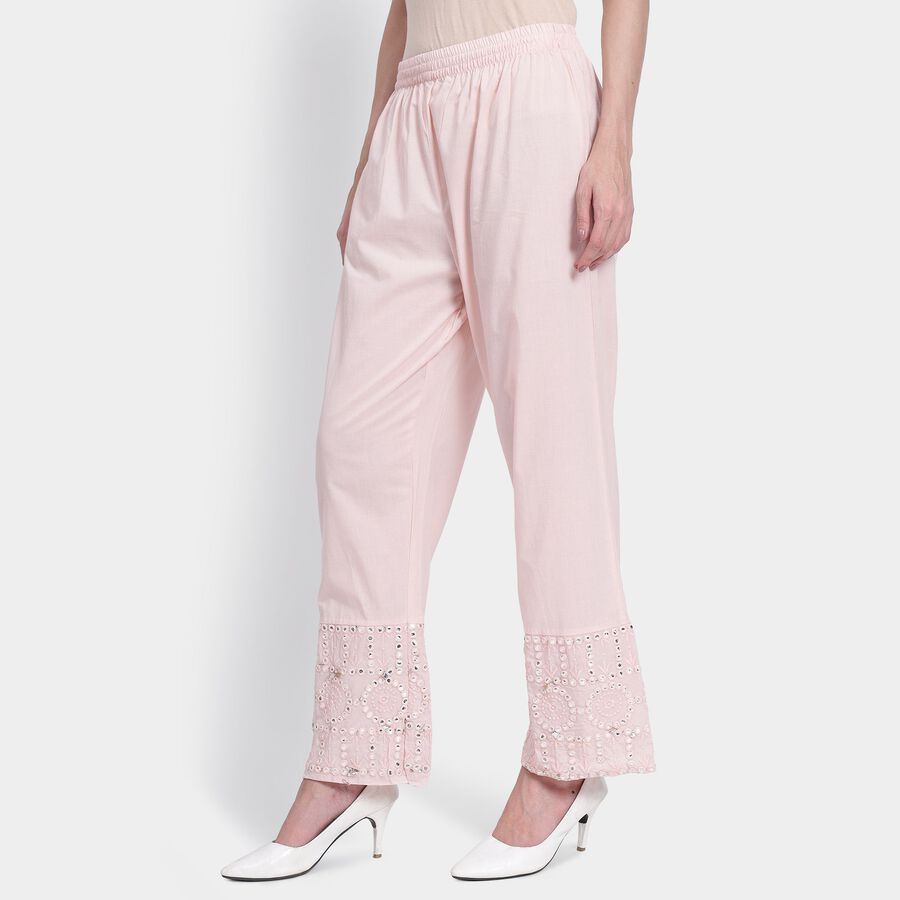 Ladies' 100% Cotton Palazzos, हल्का गुलाबी, large image number null