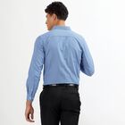 Men's Deep Steel Blue Button Down Formal Shirt, Dark Blue, small image number null