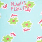 Girls' Bright Aqua Blue Cotton Round Neck Floral Top and Capri Set, Aqua, small image number null