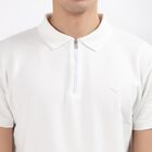 Men's White Polo Collar Classic T-Shirt, White, small image number null
