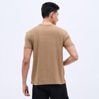Men's Beige Round Neck T-Shirt, Beige, small image number null